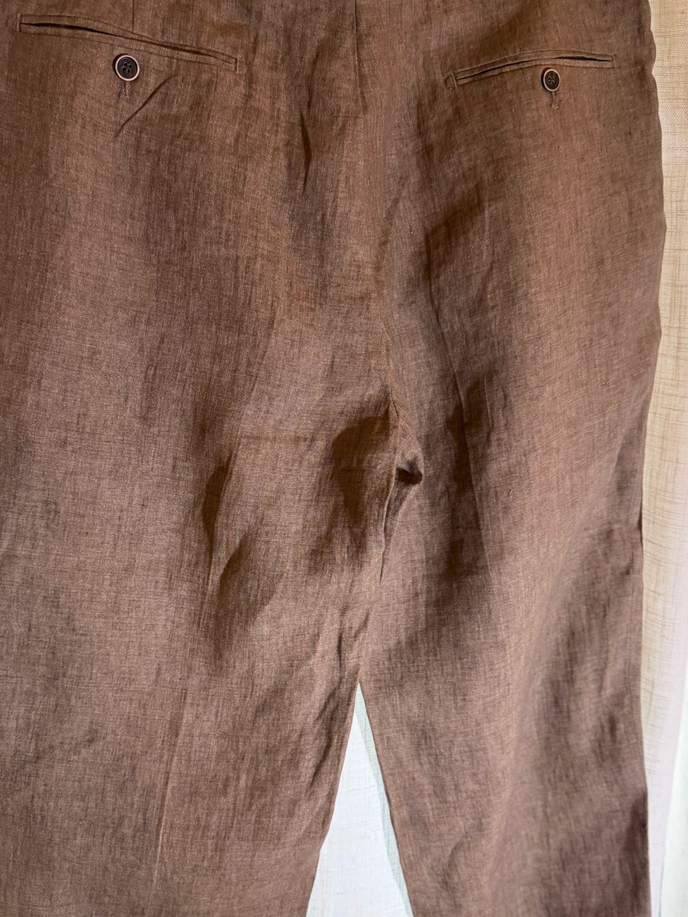 Joseph Abboud Tan Linen Trousers - Picture 7 of 9